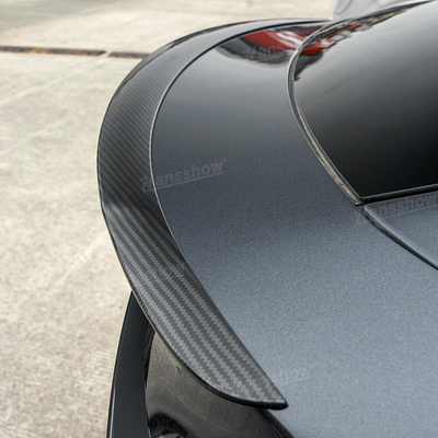 Model Y Juniper Spoiler Real Carbon Fiber Wing Rear Trunk Lip Lid - top view