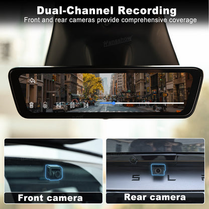 Model Y Juniper Stream Media Rearview Mirror Dash Cam interior view