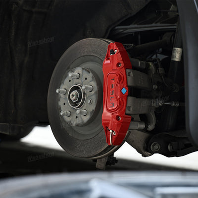 Model Y Juniper Wheel Brake Caliper Cover Set with Tesla Logo - Lightweight design