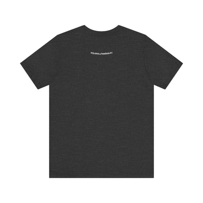SWA Signature Splash Tee in maroon color detail view