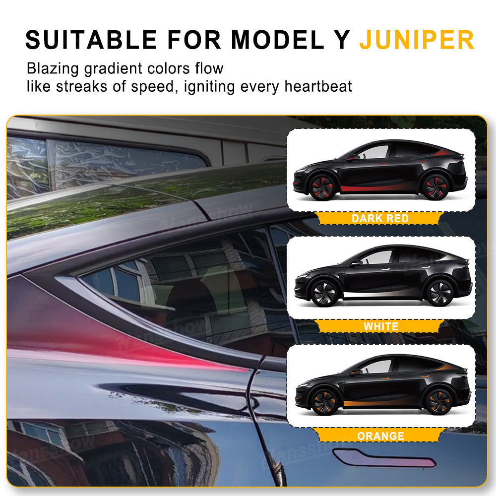 Model Y Juniper Exterior Vinyl Wrap Side Vinyl Sticker Decal - side angle