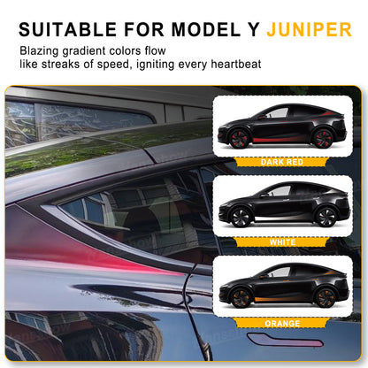 Model Y Juniper Exterior Vinyl Wrap Side Vinyl Sticker Decal - side angle