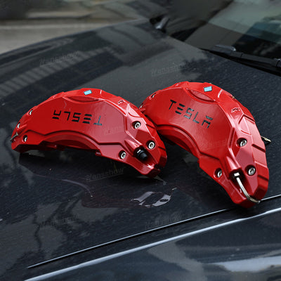 Model Y Juniper Wheel Brake Caliper Cover Set with Tesla Logo - In green color