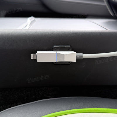 100W Fast Charging Retractable Cable with Cyber-Inspired Design & Magnetic - Cable coiled