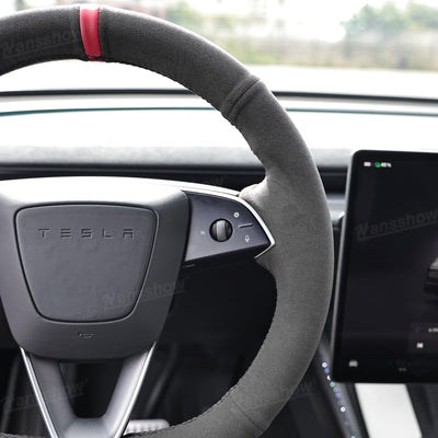 Model Y Juniper/3 Highland Premium Alcantara Steering Wheel Cover - showing hygiene features
