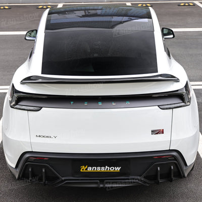 V-Style Rear Spoiler for Tesla Model Y Highland trim