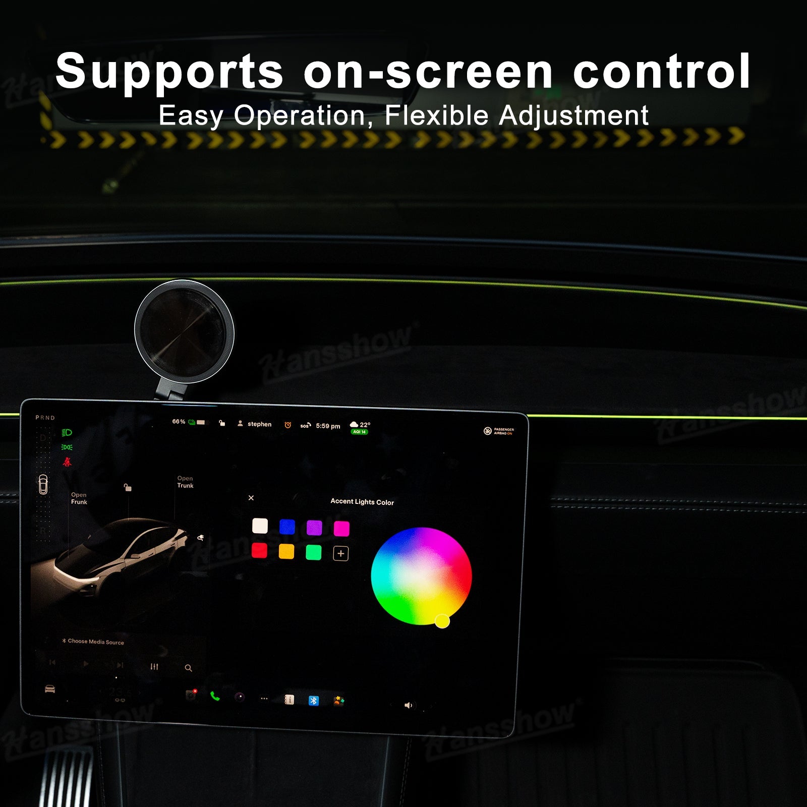Streamer Ambient Light for Tesla Model Y & 3 ambient lighting