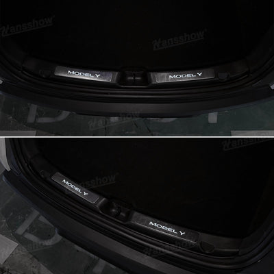 Model Y Juniper Door Sill ambient lighting effect