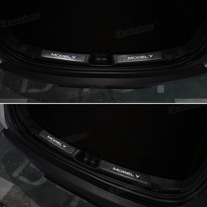 Model Y Juniper Door Sill ambient lighting effect