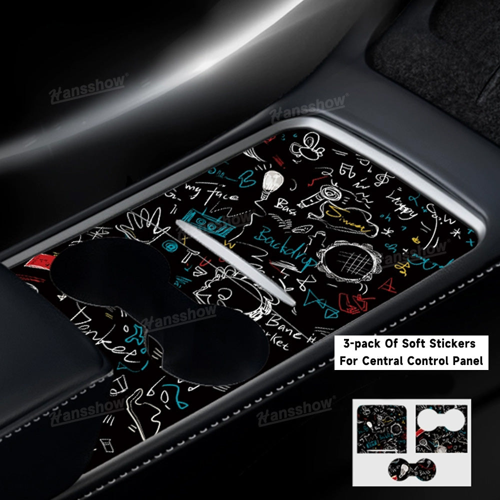 Model Y/3 Upgarde Center Console Wrap Cover - Close-up detail