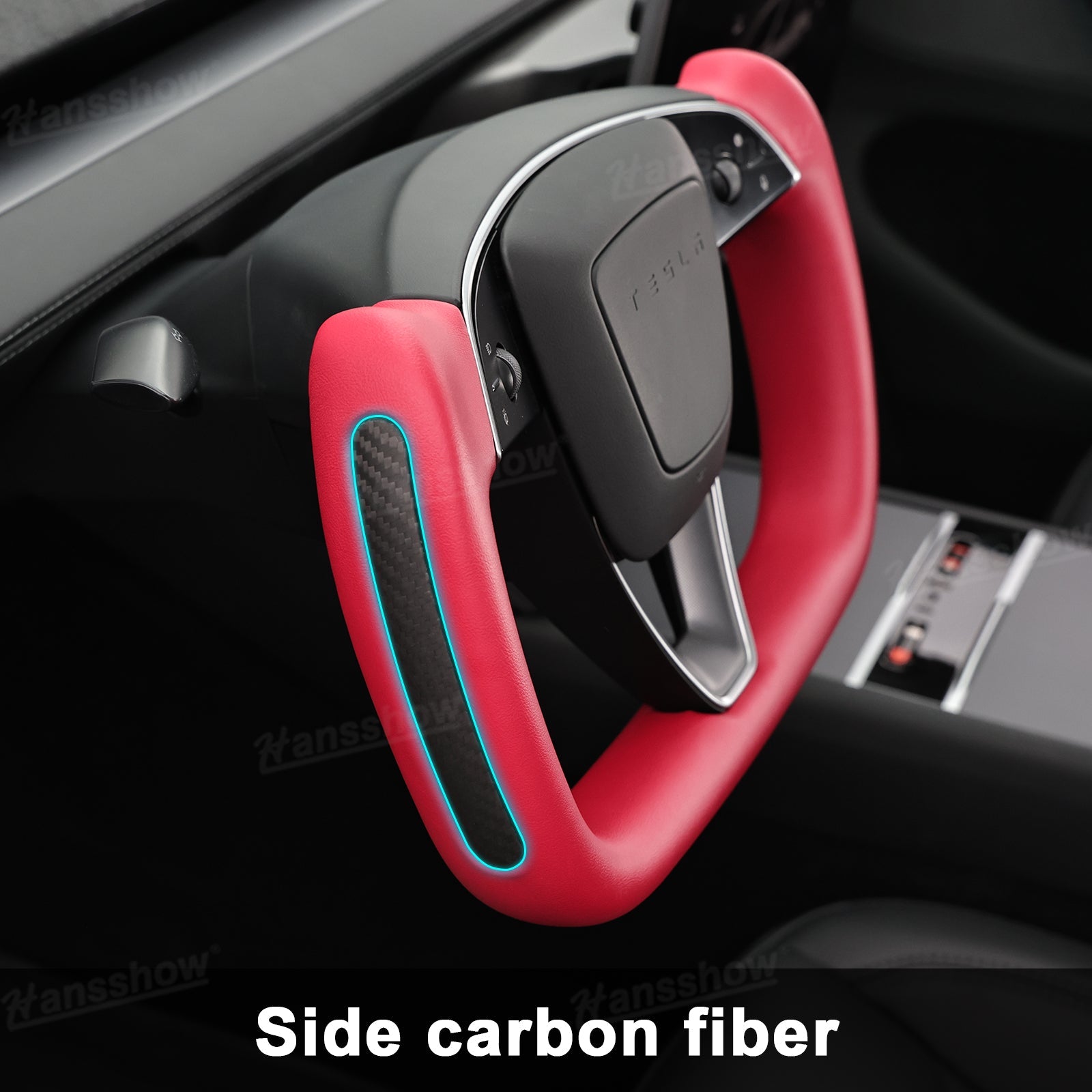 Model Y Juniper Yoke Steering Wheel installed in Tesla Model Y