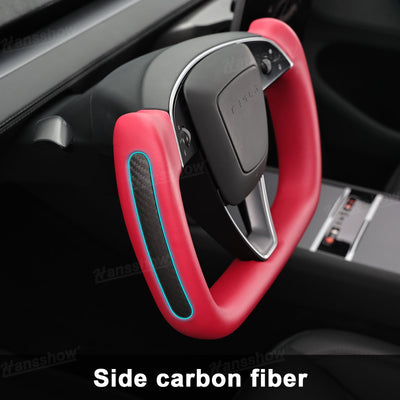 Model Y Juniper Yoke Steering Wheel installed in Tesla Model Y