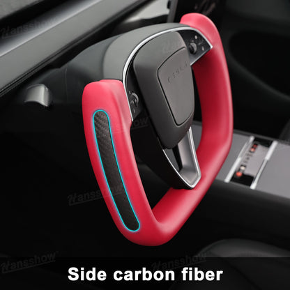 Model Y Juniper Yoke Steering Wheel installed in Tesla Model Y