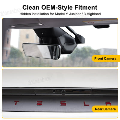 Model Y Juniper Dash Cam showcasing rear camera view