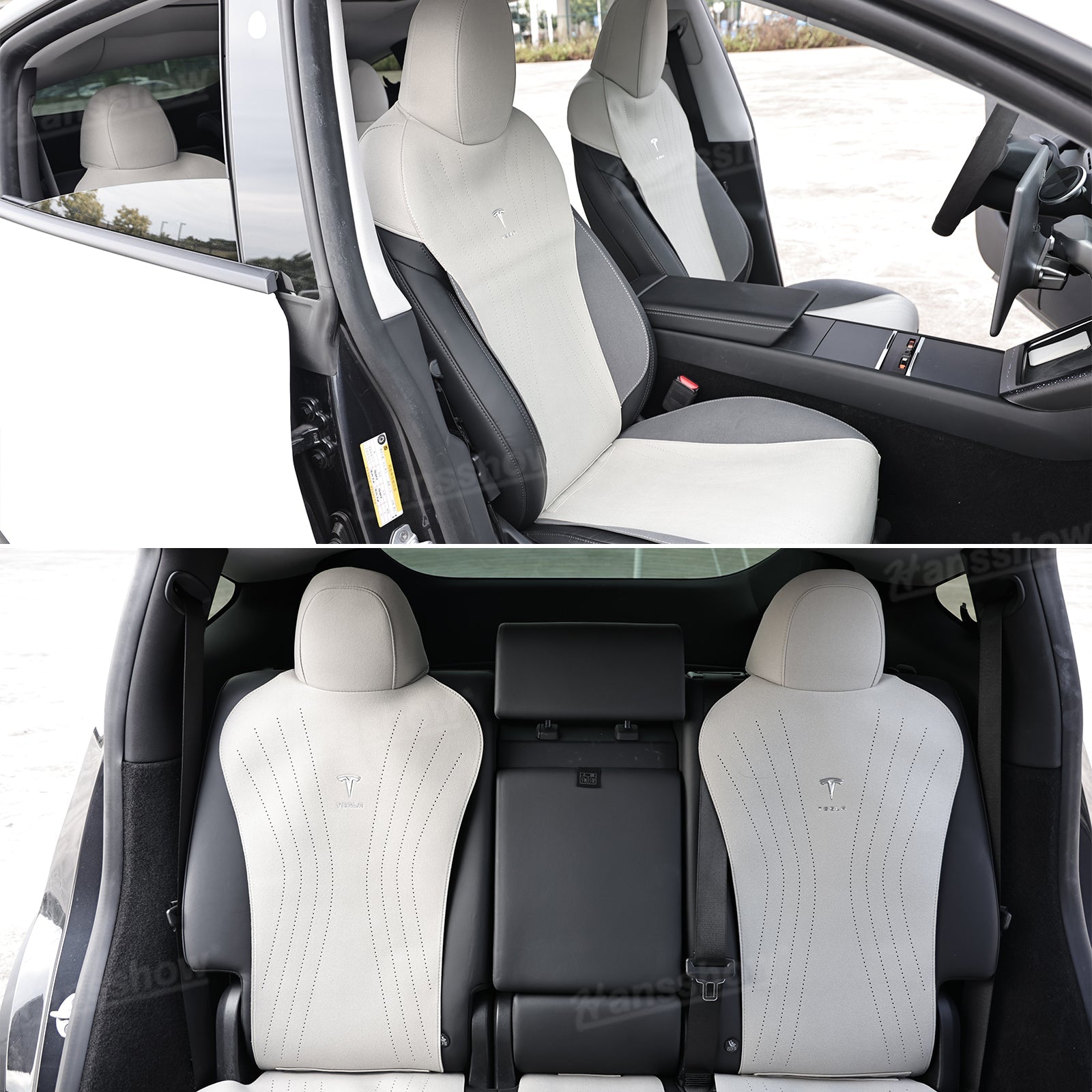 Alcantara Seat Cushion for Tesla Model Y & Model 3 easy maintenance
