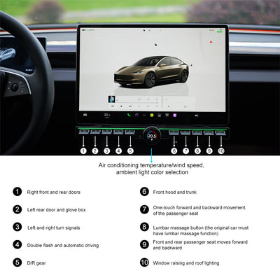 Center Console Control Button for Tesla Model Y/3 - Side angle
