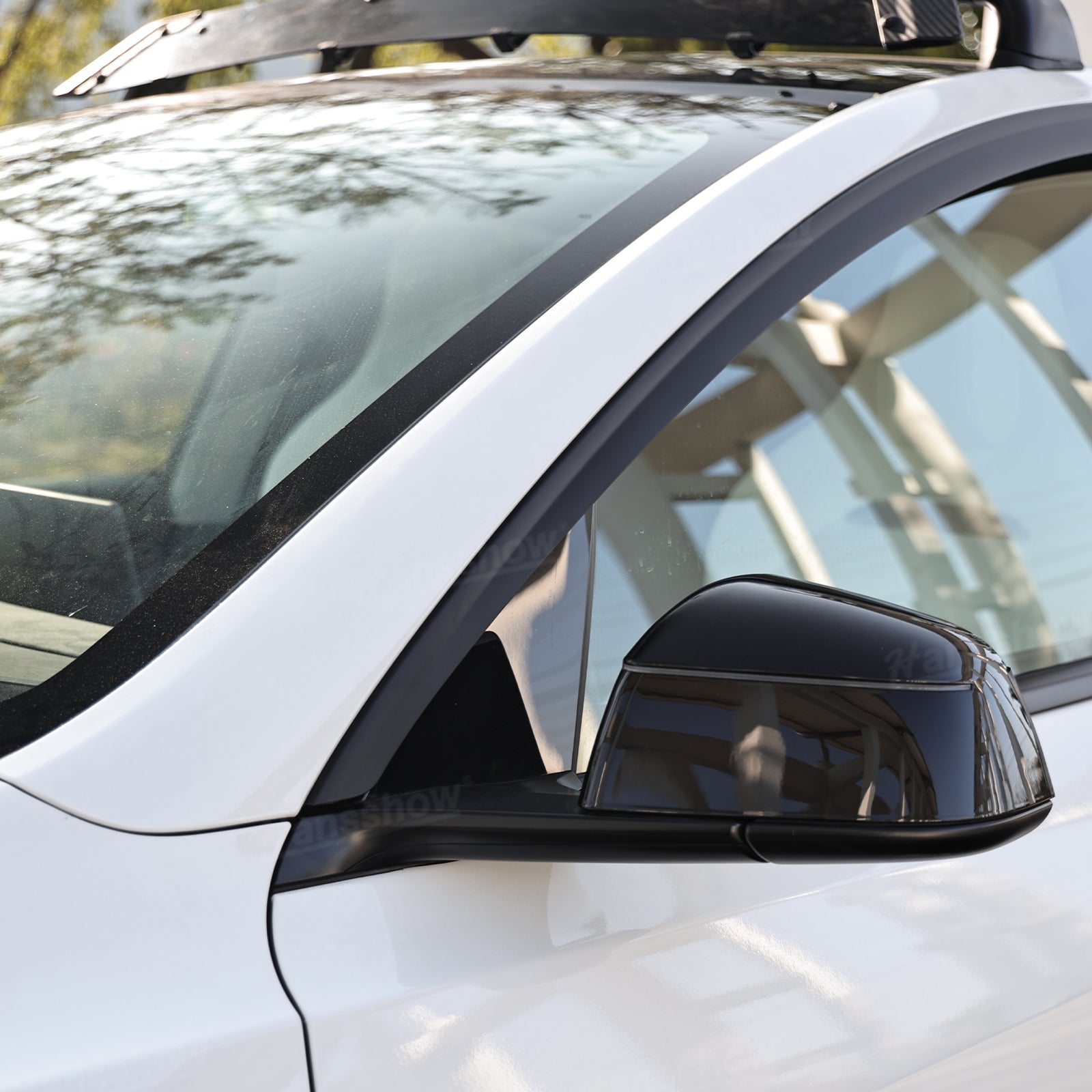 Model Y Juniper Rain Guards with vehicle silhouette