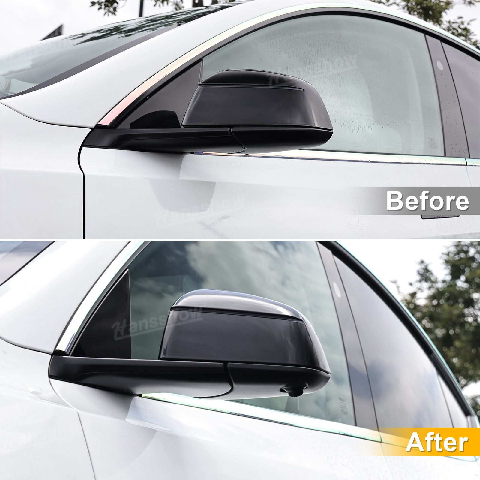 Side Mirror Projector Lights Angel Wing Welcome Lights for Tesla Model Y - Installation process