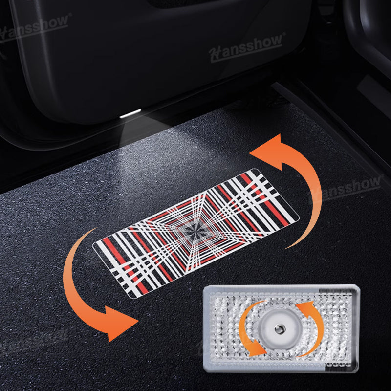 Model Y/3 Highland Welcome Door Projector Light in use
