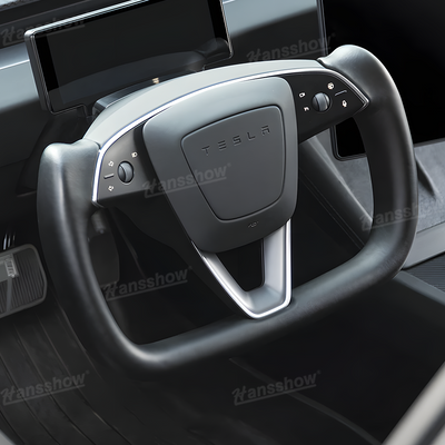 Model Y Juniper Yoke Steering Wheel Alcantara / Nappa Leather Driving Wheel - luxury materials