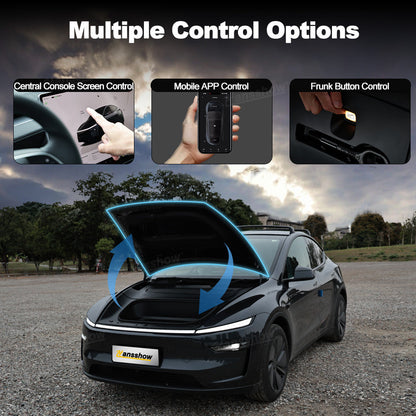 Model Y Juniper Power Frunk Kit side view with remote control