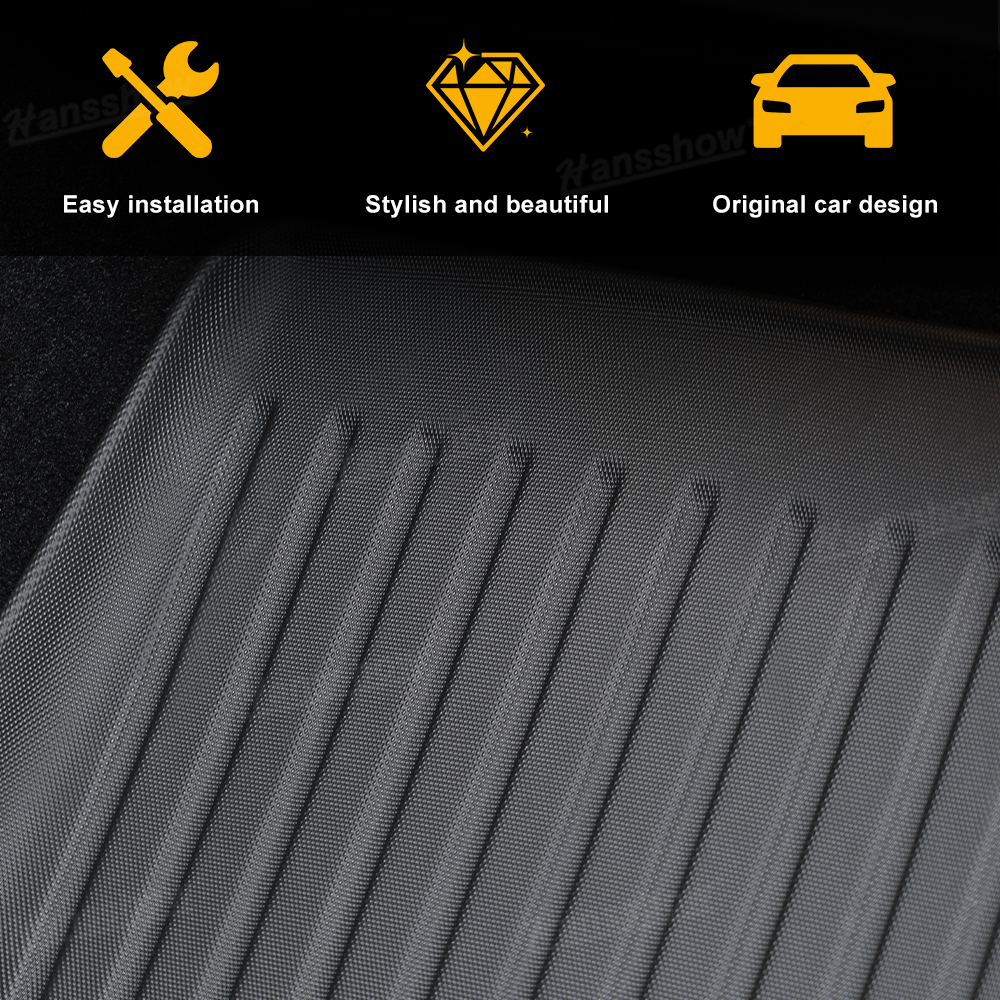 Model Y Floor Mats Custom Fit All Weather TPE Interior Accessories - side view