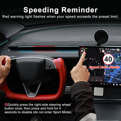 Streamer Ambient Light for Tesla Model Y & 3 blind spot alerts