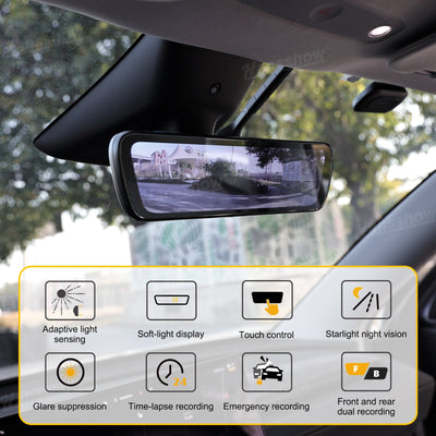 Model Y Juniper Dash Cam showing large IPS display
