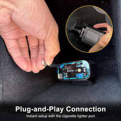 4-in-1 Charging Hub installed in Tesla Model Y interior