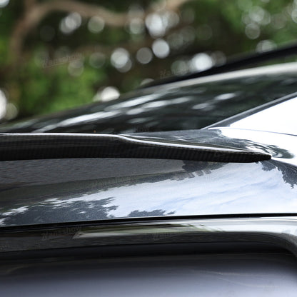 Model 3/Y Real Carbon Fiber Rear Trunk Lip Spoiler against a white background