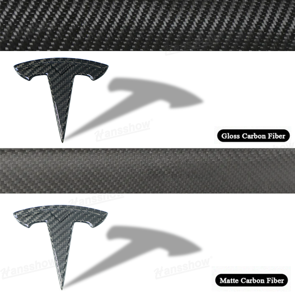 Real Carbon Fiber Tesla Logo for Model 3/Y for Tesla Model Y