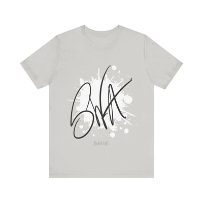 SWA Signature Splash Tee in ash color on mannequin