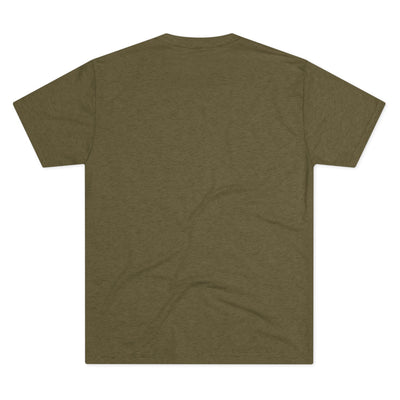 Funny Graphic Tee: Ya Too Close in Tri-Blend Indigo color