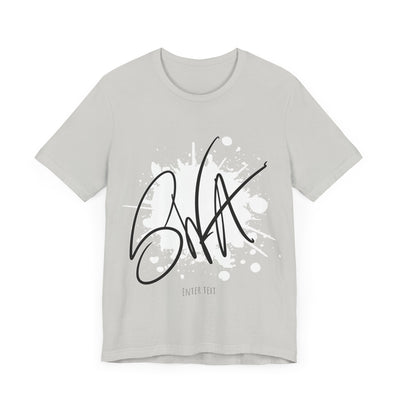 SWA Signature Splash Tee in black color folded