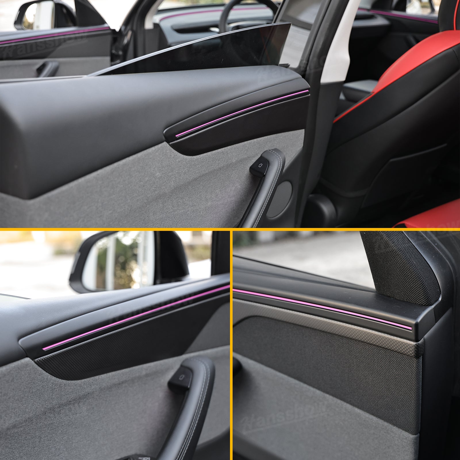 Model Y Juniper Real Carbon Fiber Cover Interior Set lightweight material
