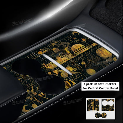 Model Y/3 Upgarde Center Console Wrap Cover - Composite leather texture