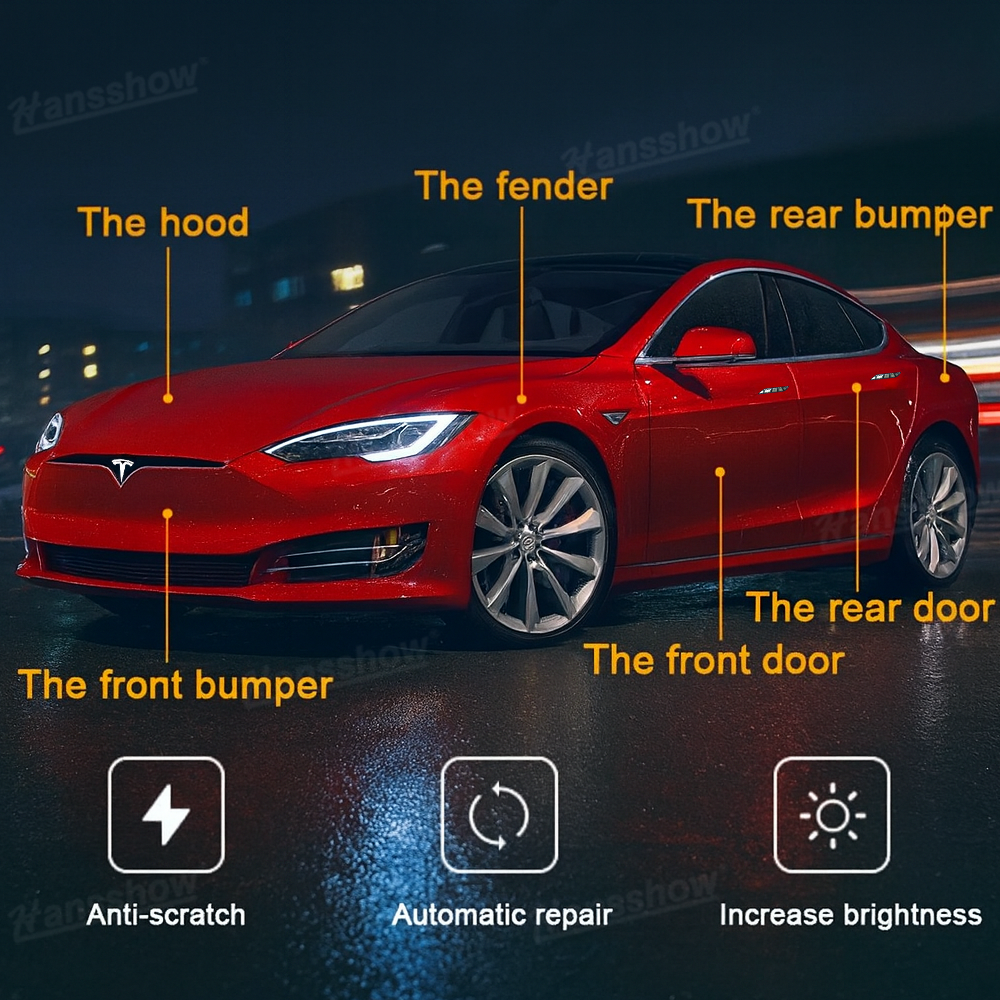 Tesla Model 3 Highland with PPF - Front View