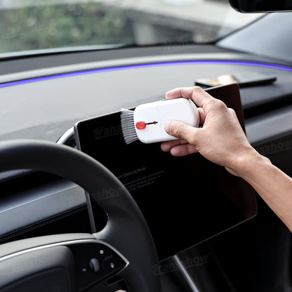 Screen Cleaner for Tesla Center Screen on Tesla Model Y dashboard