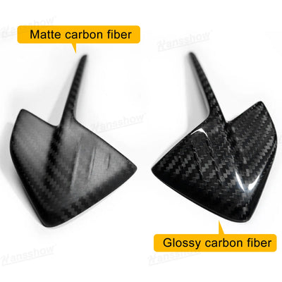 Model Y Juniper Carbon Fiber Side Mirror Covers with vehicle
