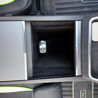 4-in-1 Charging Hub for Tesla Model Y with ambient glow