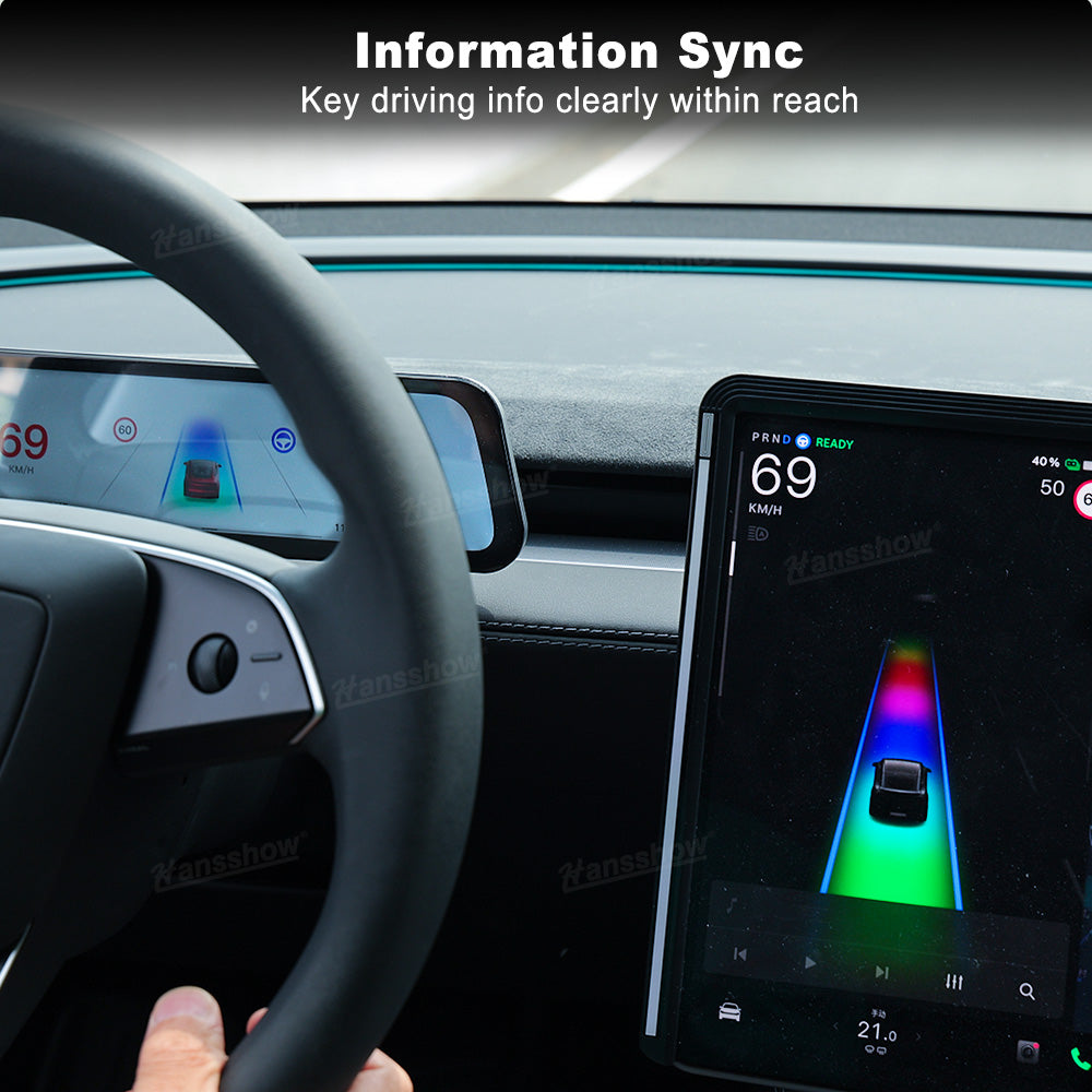 APEX Instrument Cluster installed in Tesla Model 3 Highland