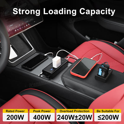 200W Power Inverter for Tesla Model Y/Y Juniper top angle