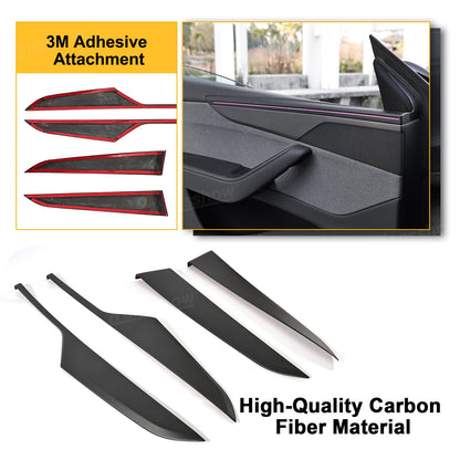 Model Y Juniper Real Carbon Fiber Cover Interior Set refined texture