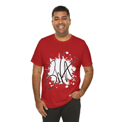 SWA Signature Splash Tee in heather mauve color side view