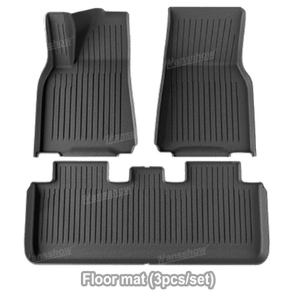 Model 3 Waterproof Floor Mats All Weather Floor Liners (Full Set) - front view