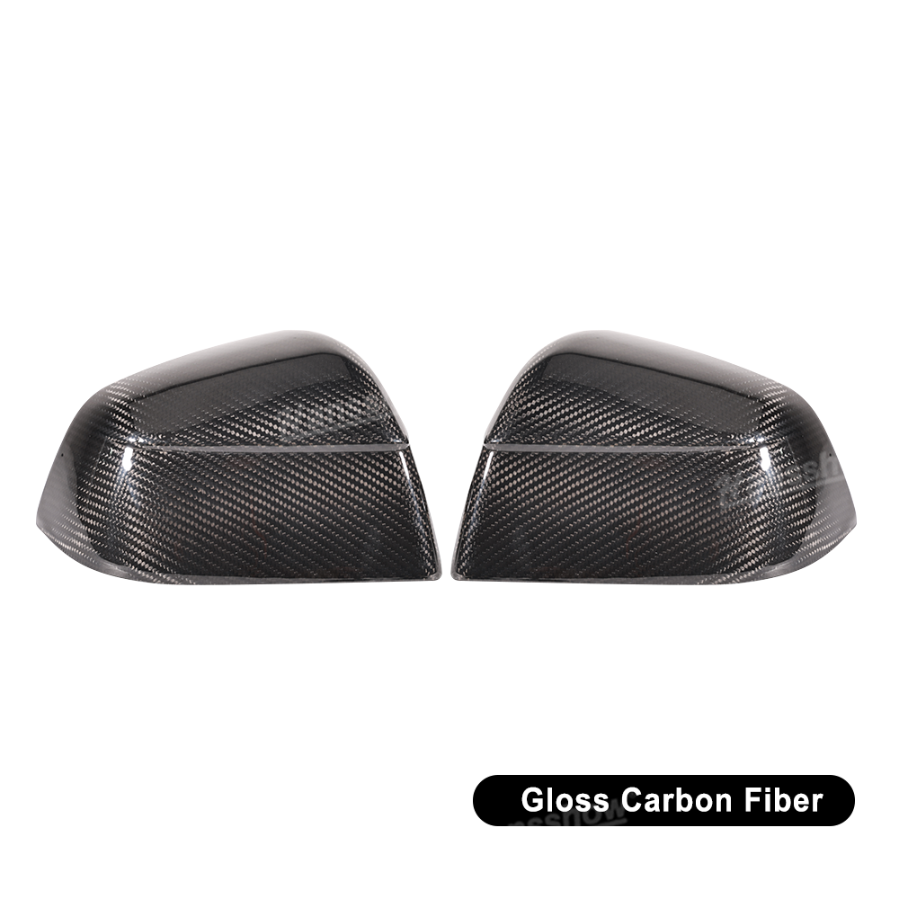 Tesla Model Y Side Mirror Covers Real Carbon Fiber Overlays - 2020 Model