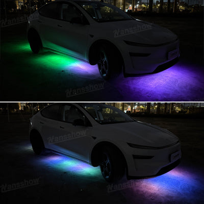 Model Y Juniper Underglow Lights LED Chassis Ambient Lighting Kit - undercarriage view