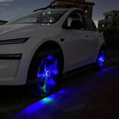 Model Y Juniper Wheel Hub Lights solar charging