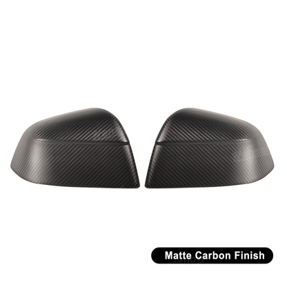 Tesla Model Y Side Mirror Covers Real Carbon Fiber Overlays - Sophisticated Style