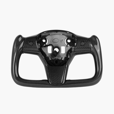 Model 3/Y Full Carbon Fiber Yoke Steering Wheel for Tesla Model Y - side angle